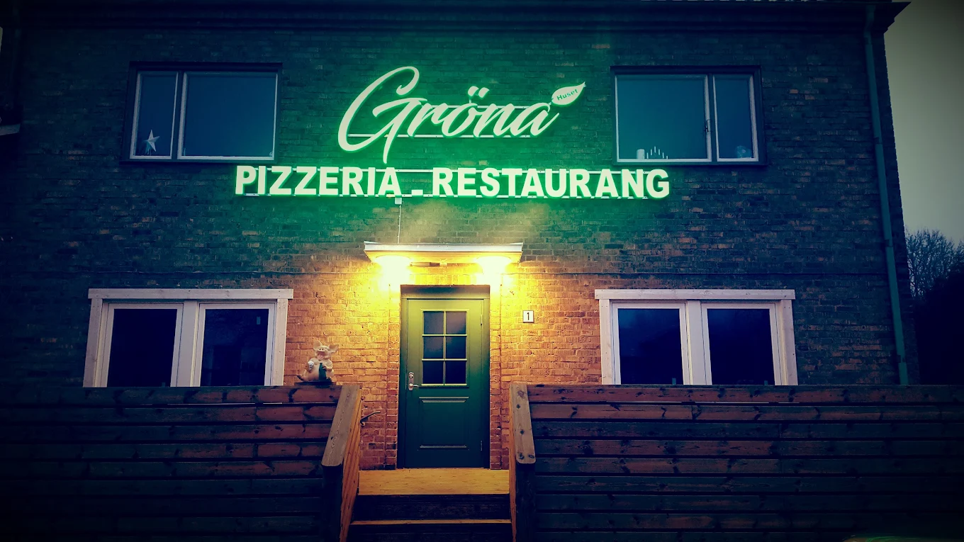 Gröna Huset byggnad på Lundavägen 1 i Södra Sandby