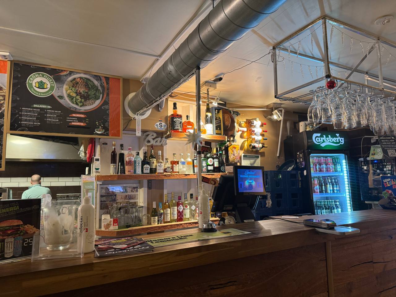 Baren i Gröna Huset med menytavla